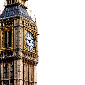 Big Ben With Snowflakes Png 06112024 PNG Image