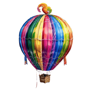 Big Colorful Hot Air Balloon PNG 86 PNG with transparent background
