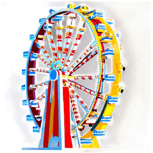 Big Ferris Wheel Amusement Park PNG ptg PNG with transparent background