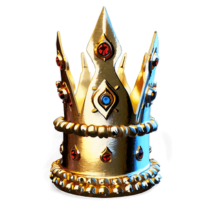 Big Golden Crown PNG ltv5 PNG with transparent background