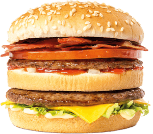 Hamburger Cheeseburger Whopper Mcdonald's Big Mac Bacon - Smokey Bacon Burger Supermacs, HD Png Download PNG