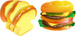 Burger Cartoon Big Mac, HD Png Download PNG
