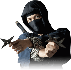 Big Ninja With Shuriken - Ninja Throwing Ninja Stars, HD Png Download PNG image with transparent background