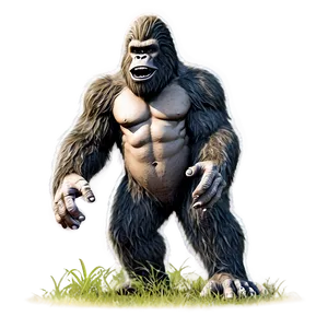 Bigfoot In Forest Background Png Atf64 PNG Image