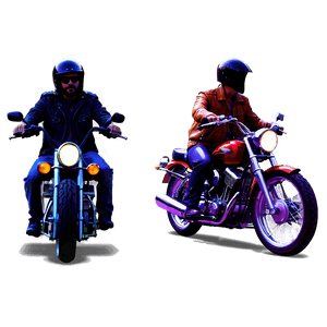 Biker Night Ride Scene PNG igb PNG with transparent background