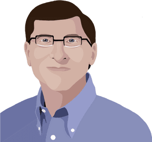 Bill Gates - Cartoon, HD Png Download PNG image with transparent background