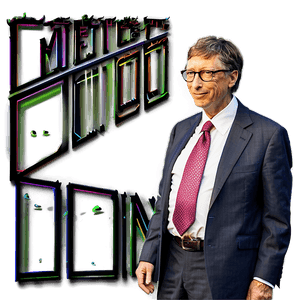Bill Gates in Suit PNG dco PNG image with transparent background