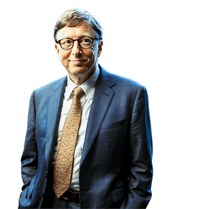 Bill Gates in Suit PNG nrb PNG image with transparent background