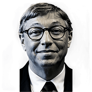 Bill Gates Portrait PNG 06202024 PNG image with transparent background