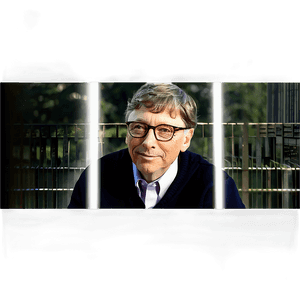 Bill Gates Portrait PNG 18 PNG image with transparent background