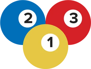 Billiard Balls Numbers123 PNG Image