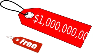 Billion Dollar Price Tagand Free Tag PNG Image