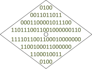 Binary Code Diamond Graphic PNG Image