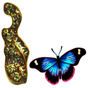 Bio-luminescent Butterfly Png Qlr34 PNG Image