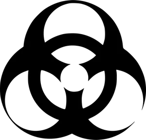 Biohazard Symbol Blackon Transparent PNG Image