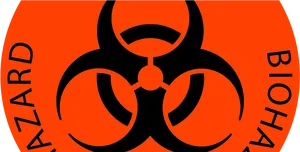 Biohazard Symbol Orange Background PNG Image