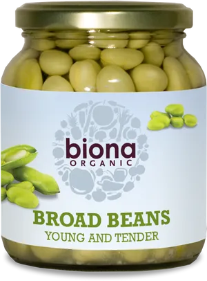 Biona Organic Broad Beans Jar PNG Image