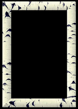 Birch Frame Black Center PNG image with transparent background