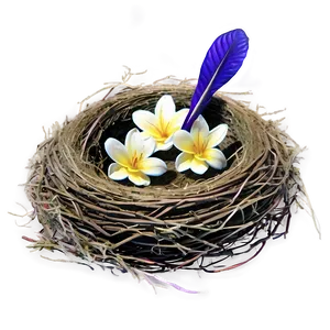 Bird Nest With Flowers Png 30 PNG Image