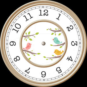 Bird Themed Wall Clock PNG image with transparent background