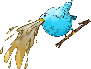 Bird Vomiting While Perched PNG image with transparent background