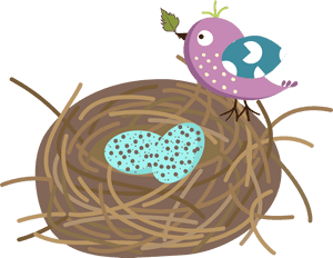Transparent Egg Clipart Png - Nest Cartoon Png, Png Download PNG with transparent background