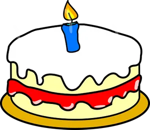 Birthday Cake Cartoon Graphic PNG Image