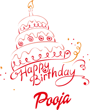 Birthday Cake Drawing Pooja Logo PNG Image