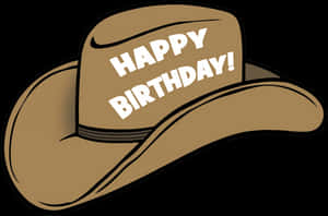 Birthday Cowboy Hat Celebration PNG image with transparent background