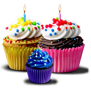 Birthday Cupcakes Png Pyc13 PNG Image