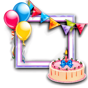 Birthday Photo Frame PNG pqp44 PNG