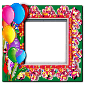 Birthday Photo Frame PNG ybw21 PNG