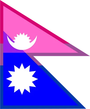 Bisexual Flag Abstract Art PNG Image