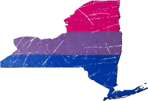 Bisexual Flag Map Silhouette PNG Image