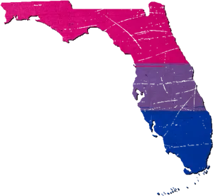 Bisexual Flag Overlay Map PNG Image