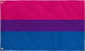 Bisexual Pride Flag Displayed PNG Image