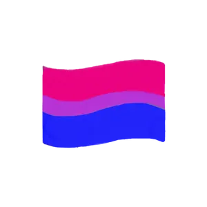 Bisexual Pride Flag Illustration PNG Image