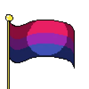 Bisexual_ Pride_ Flag_ Pixel_ Art PNG Image