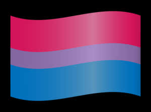 Bisexual_ Pride_ Flag_ Waving PNG image with transparent background