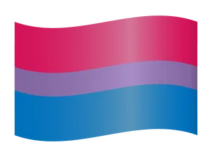 Bisexual_ Pride_ Flag_ Waving PNG Image