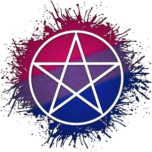 Bisexual Pride Pentagram Splash PNG Image