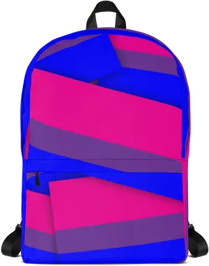 Bisexual Pride Striped Backpack PNG Image