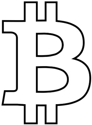 Bitcoin Logo Blackand White PNG Image