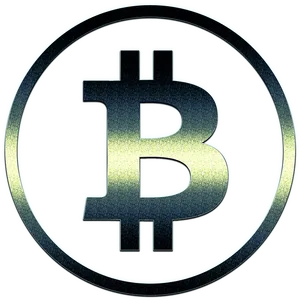 Bitcoin Logo Metallic Texture PNG Image