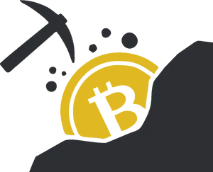 Bitcoin Mining Concept Art PNG Image