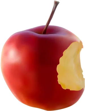 Bitten Red Apple PNG Image