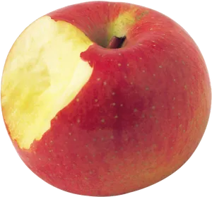 Bitten Red Apple PNG Image