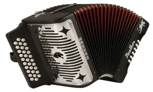 Black Accordion Hohner Panther PNG Image