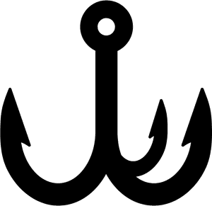 Fish Hook - Fishing Hook Clipart Black And White, HD Png Download PNG with transparent background