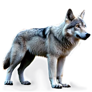 Black And White Alpha Wolf Png Mho PNG Image